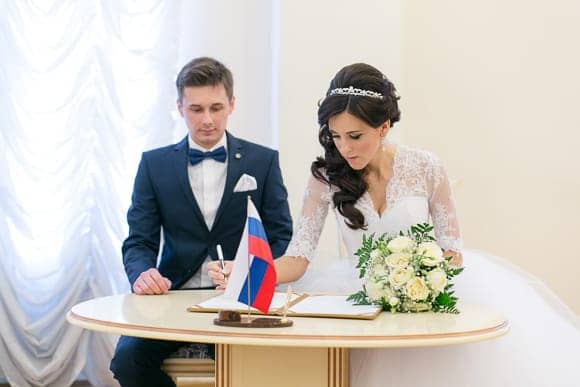 Свадебная фотосессия в ЗАГСе Адмиралтейского района Санкт-Петербурга